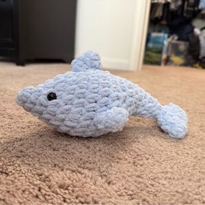 Soft Blue Dolphin Plush Toy